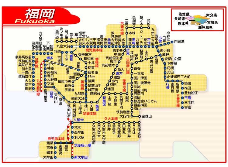 福岡県路線図
